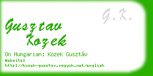 gusztav kozek business card
